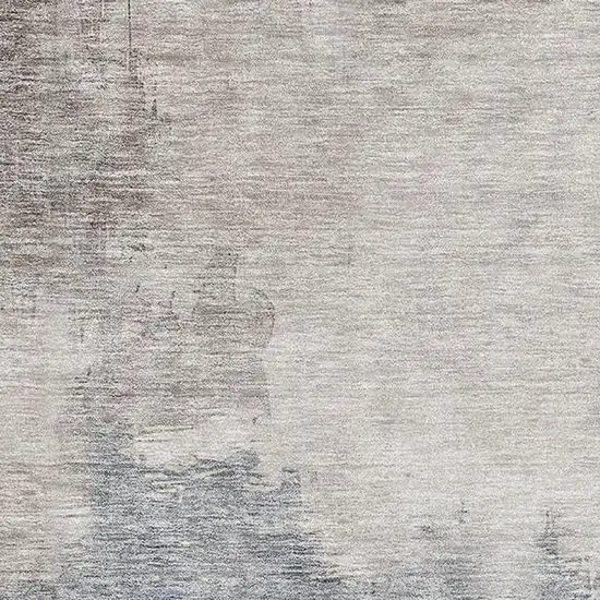 Blue Gray And Gold Abstract Washable Area Rug With UV Protection Photo 2