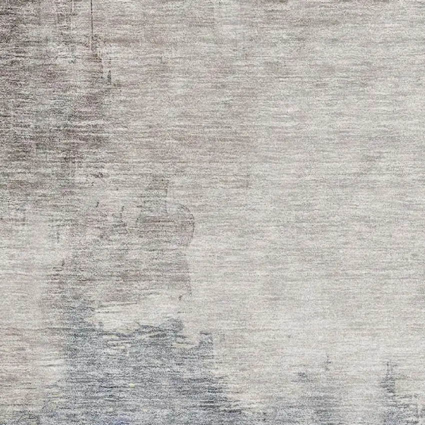 Blue Gray And Gold Abstract Washable Area Rug With UV Protection Photo 2