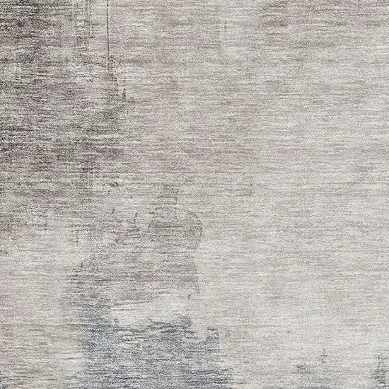 Blue Gray And Gold Abstract Washable Area Rug With UV Protection Photo 2