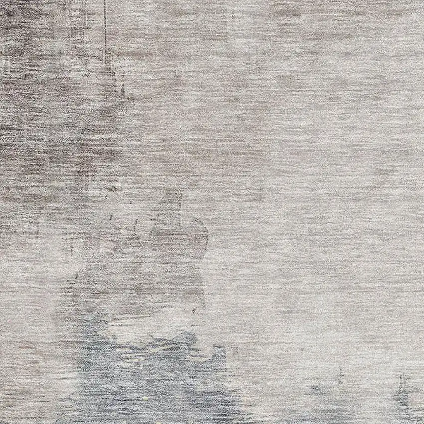 Blue Gray And Gold Abstract Washable Area Rug With UV Protection Photo 2