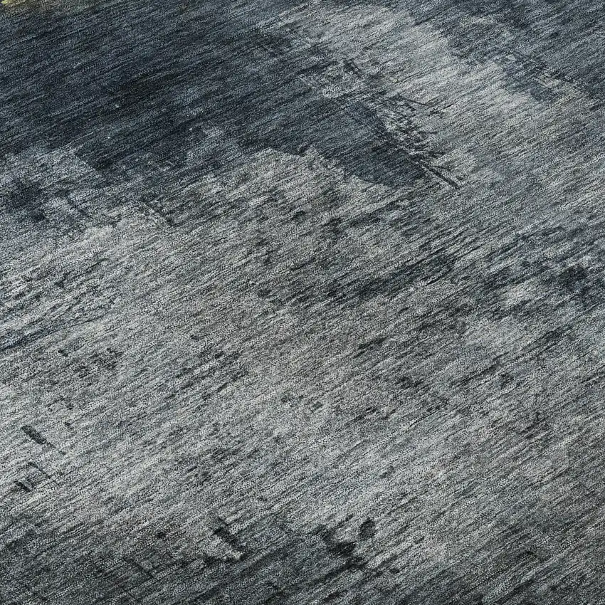 Blue Gray And Gold Abstract Washable Area Rug With UV Protection Photo 8