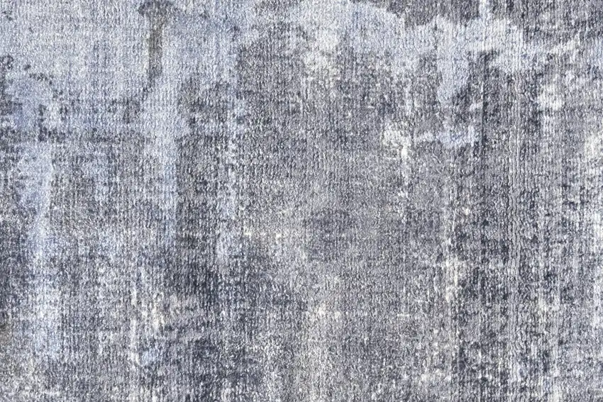 Blue Gray And Ivory Abstract Hand Woven Area Rug Photo 9