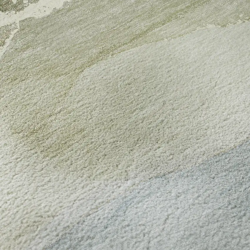 Blue Gray And Ivory Abstract Washable Area Rug With UV Protection Photo 7