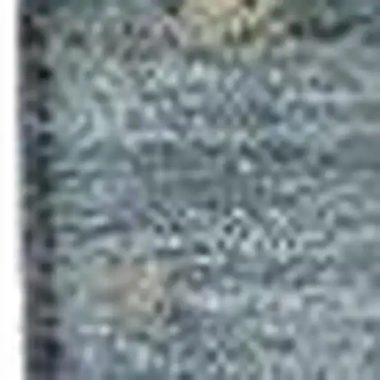 Blue Gray And Ivory Abstract Washable Area Rug With UV Protection Photo 4