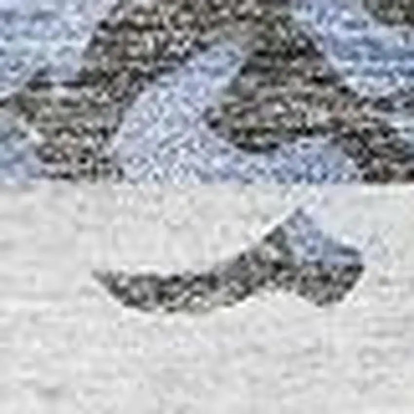 Blue Gray And Ivory Abstract Washable Area Rug With UV Protection Photo 4