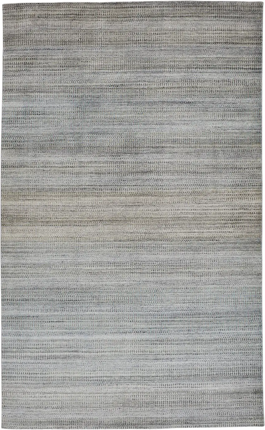 Blue Gray And Purple Ombre Hand Woven Area Rug Photo 1