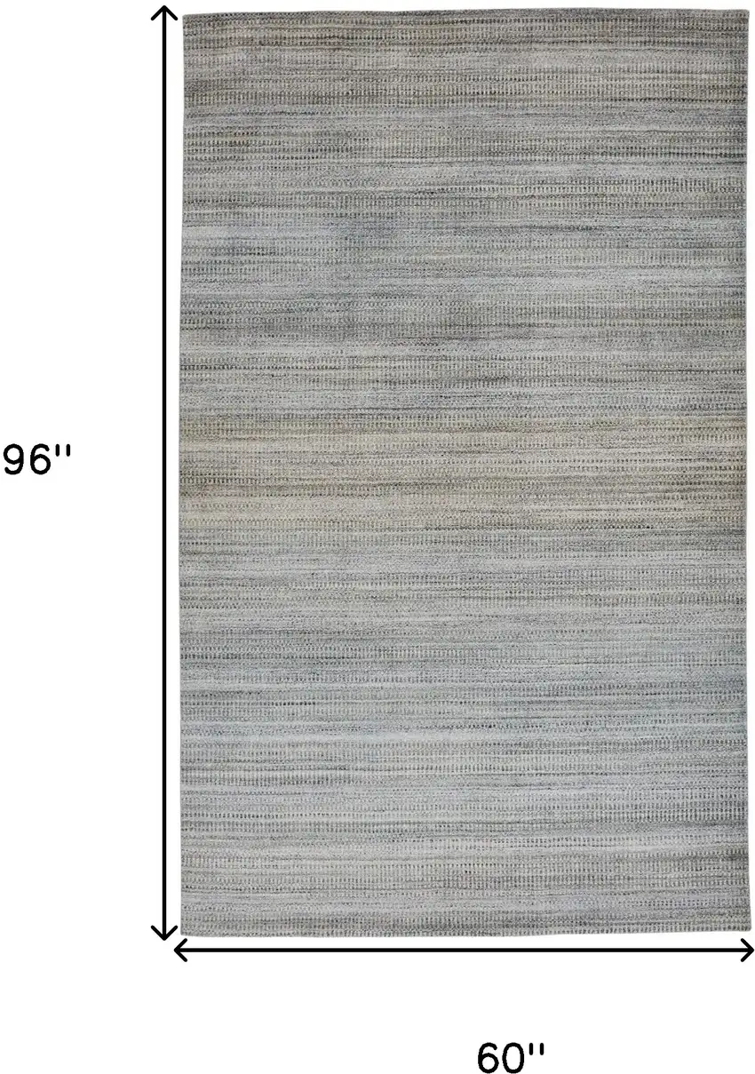 Blue Gray And Purple Ombre Hand Woven Area Rug Photo 6