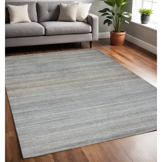 Blue Gray And Purple Ombre Hand Woven Area Rug Photo 1