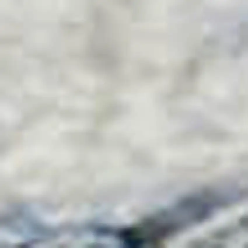 Blue Gray And Silver Abstract Washable Area Rug With UV Protection Photo 3