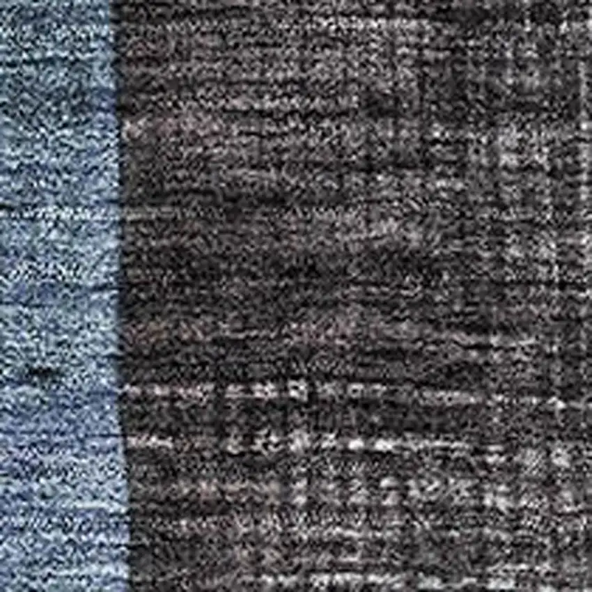 Blue Gray And Silver Geometric Washable Area Rug With UV Protection Photo 2