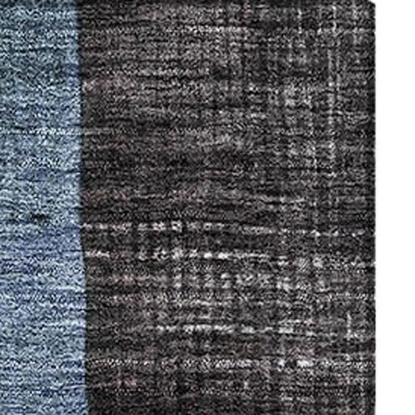 Blue Gray And Silver Geometric Washable Area Rug With UV Protection Photo 3