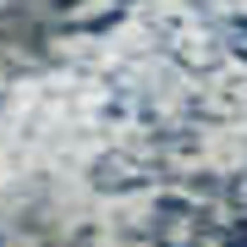 Blue Gray And Silver Geometric Washable Area Rug With UV Protection Photo 2