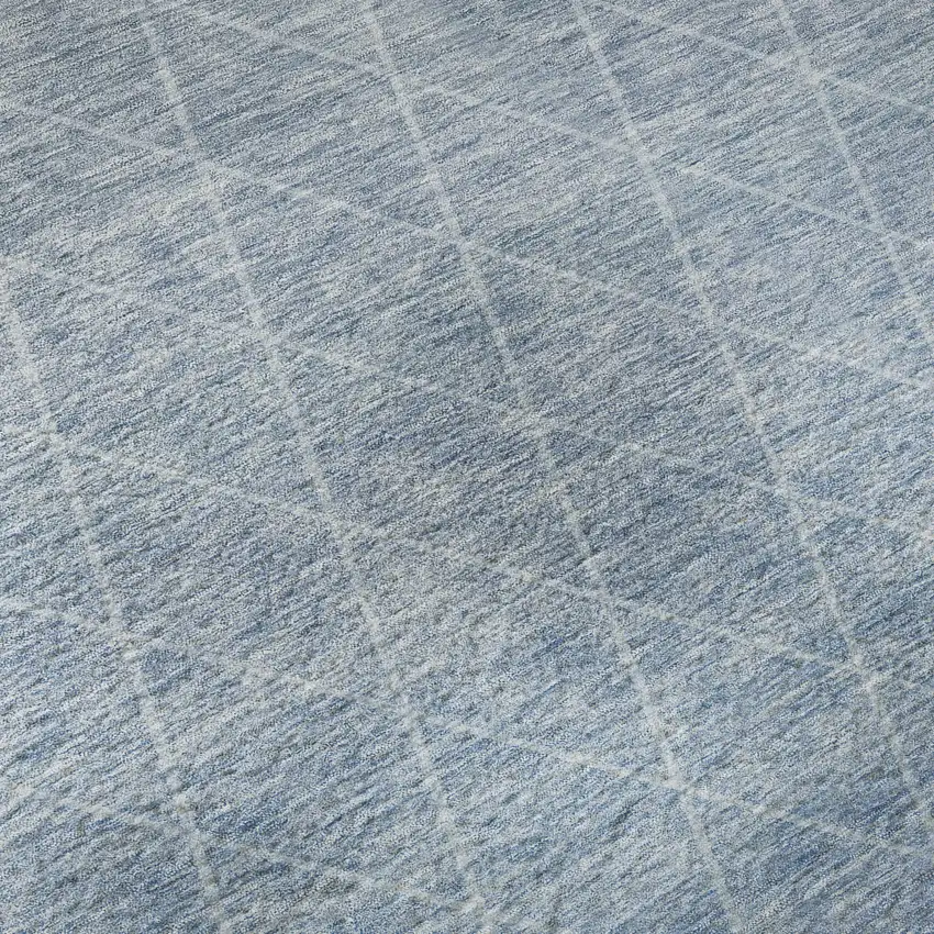 Blue Gray And Silver Geometric Washable Area Rug With UV Protection Photo 1