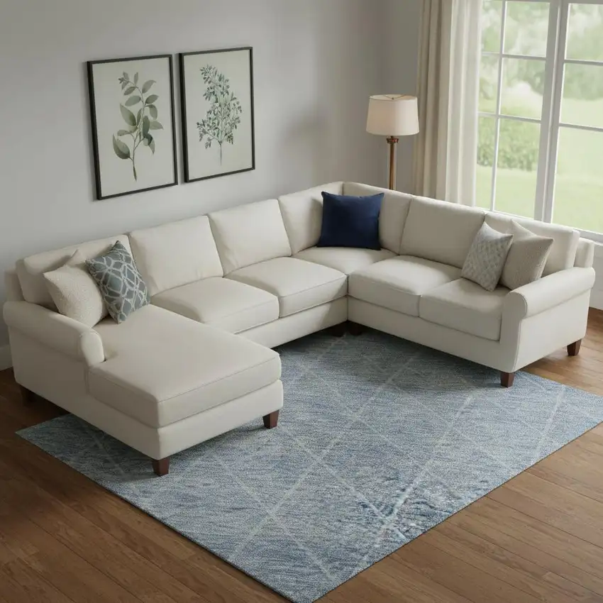 Blue Gray And Silver Geometric Washable Area Rug With UV Protection Photo 2