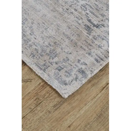 Blue Gray And Taupe Abstract Hand Woven Area Rug Photo 4