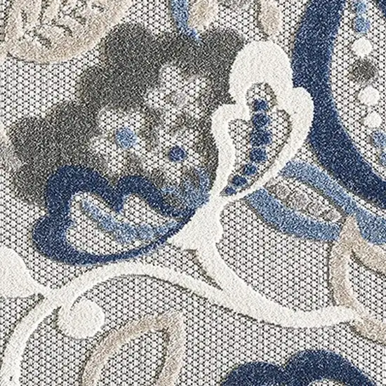 Blue And Gray Indoor Outdoor Area Rug Photo 3