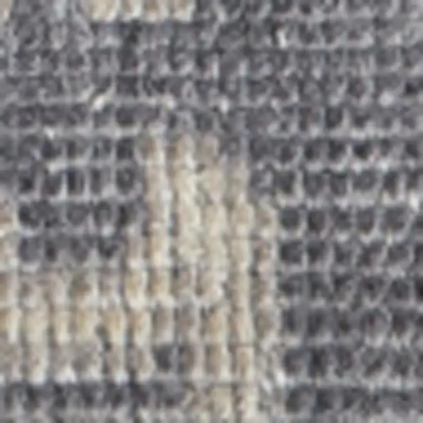 Blue Gray and Tan Oriental Hand Knotted Worn Faded Area Rug Photo 2
