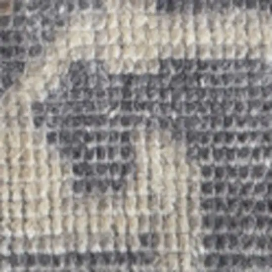 Blue Gray and Tan Oriental Hand Knotted Worn Faded Area Rug Photo 3