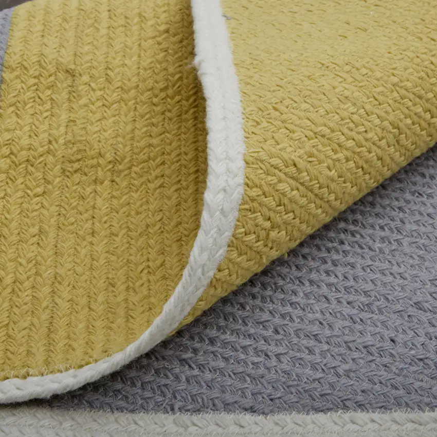 Blue Gray and Yellow Geometric Power Loom Area Rug Photo 5