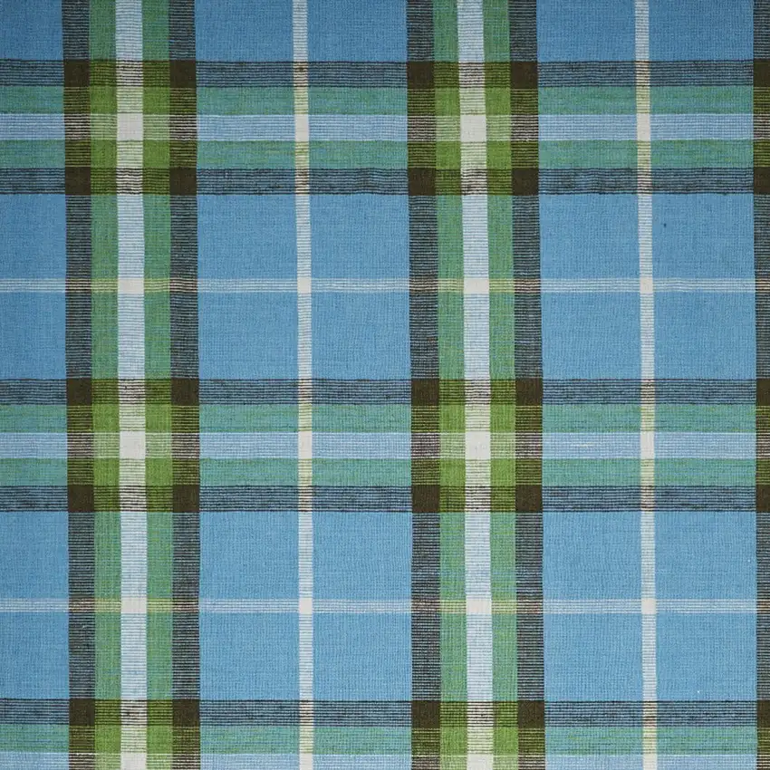 Blue and Green Abstract Hand Woven Area Rug Photo 9