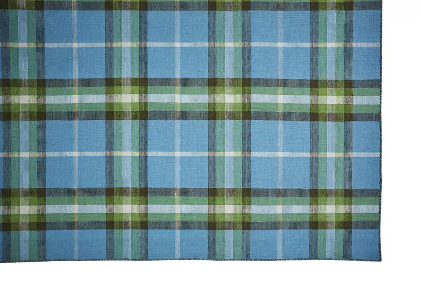 Blue Green And Black Abstract Hand Woven Stain Resistant Area Rug Photo 6