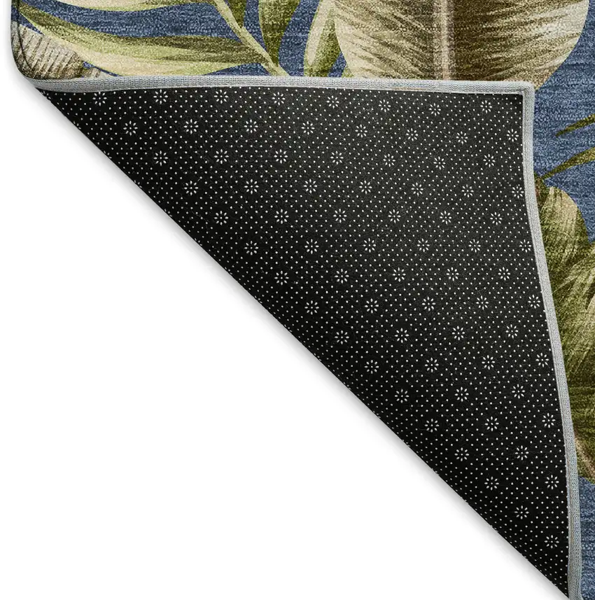 Blue Green And Brown Geometric Washable Area Rug With UV Protection Photo 6