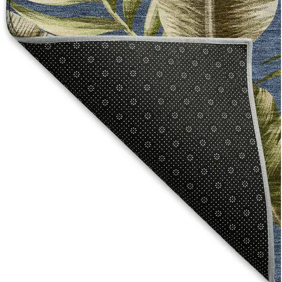 Blue Green And Brown Geometric Washable Area Rug With UV Protection Photo 7