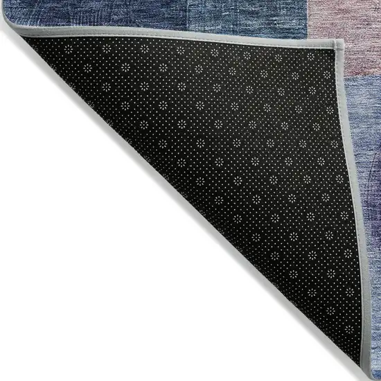 Blue Green And Copper Geometric Washable Indoor Outdoor Area Rug Photo 4