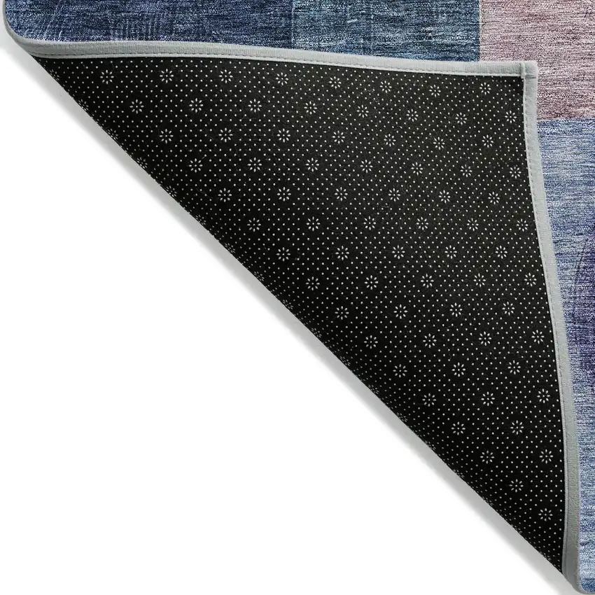 Blue Green And Copper Geometric Washable Indoor Outdoor Area Rug Photo 4