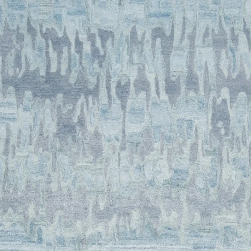 Blue and Green Abstract Hand Tufted Area Rug Photo 5