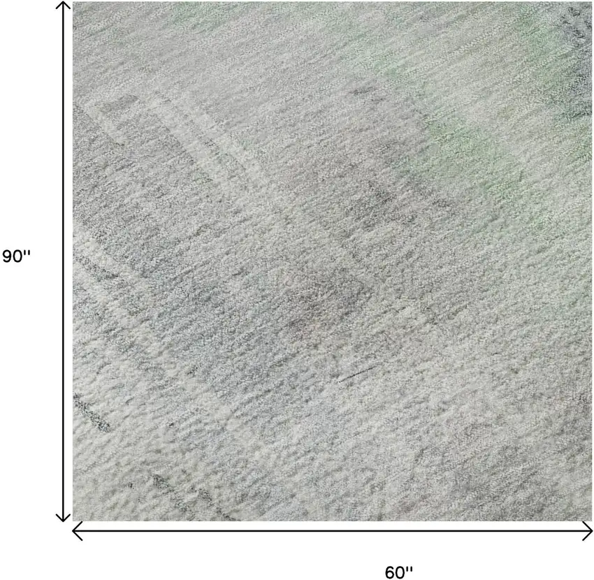 Blue Green And Gray Abstract Washable Area Rug With UV Protection Photo 8