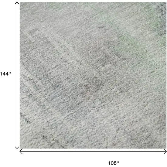 Blue Green And Gray Abstract Washable Area Rug With UV Protection Photo 8