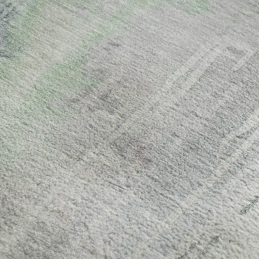 Blue Green And Gray Abstract Washable Area Rug With UV Protection Photo 2