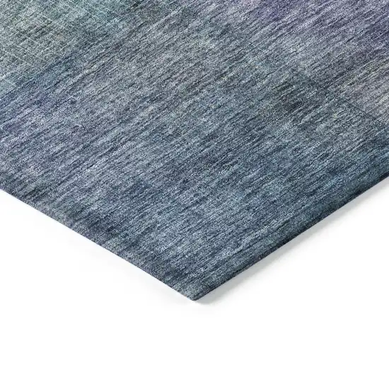 Blue Green And Purple Abstract Washable Indoor Outdoor Area Rug Photo 4