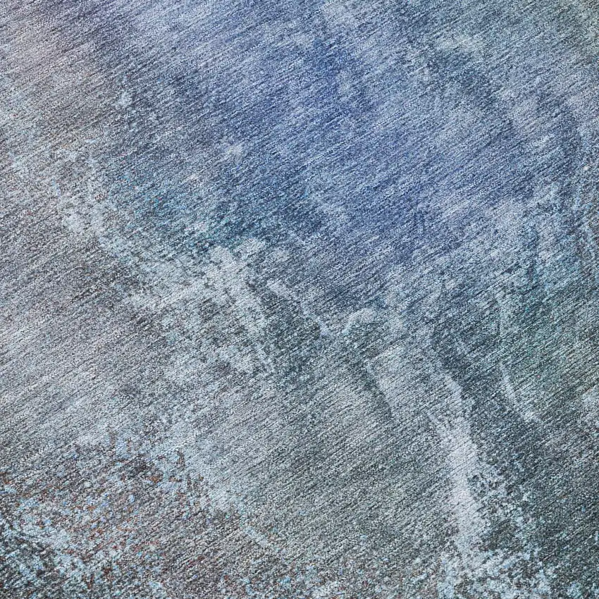 Blue Green And Purple Abstract Washable Indoor Outdoor Area Rug Photo 8