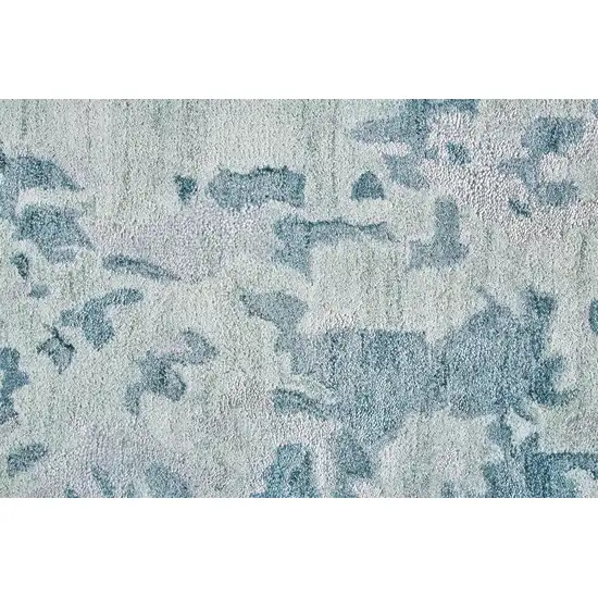 Blue and Green Abstract Hand Tufted Area Rug Photo 9