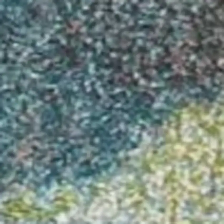 7'X10' Blue Green Machine Woven Abstract Brushstroke Indoor Area Rug Photo 3