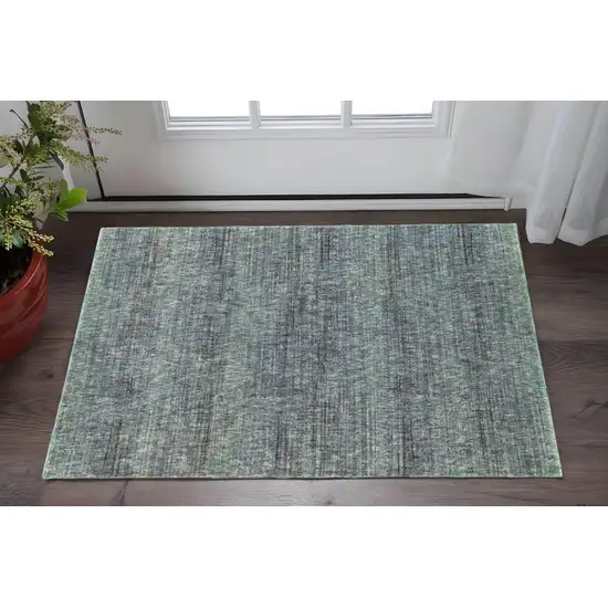 Blue and Gray Power Loom Area Rug Photo 1