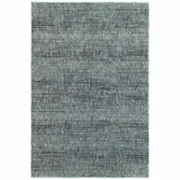 Photo of Blue Grey Silver And Green Power Loom Stain Resistant Area Rug
