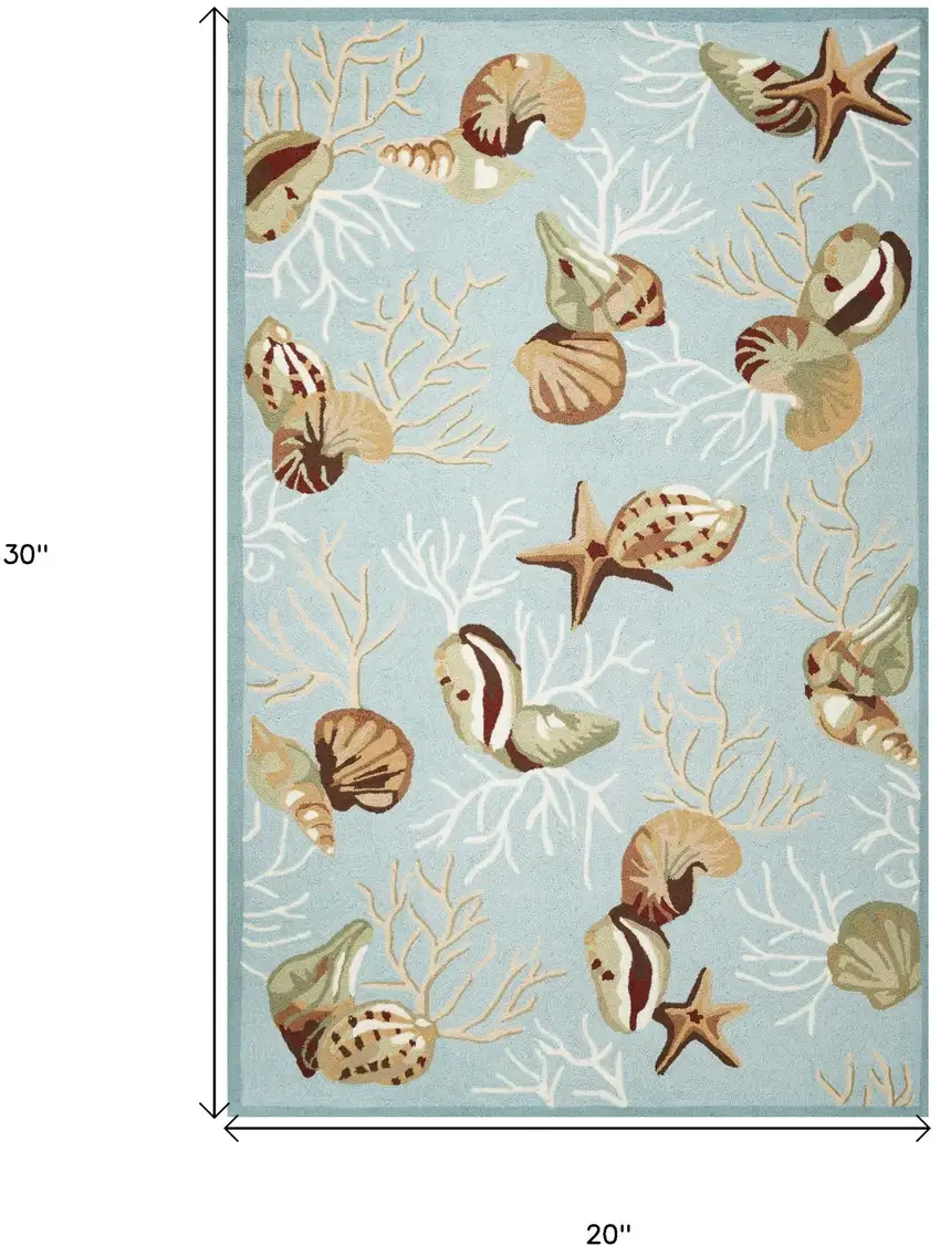 Blue Hand Tufted Area Rug Photo 3