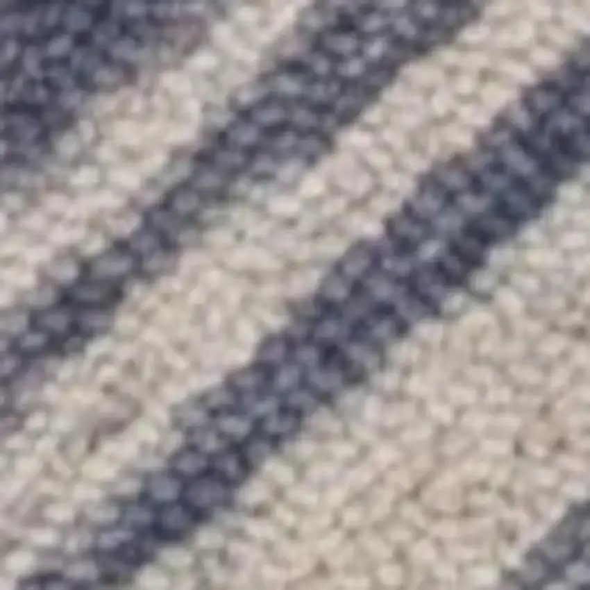 Blue And Beige Wool Chevron Hand Tufted Area Rug Photo 5