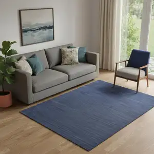 Photo of Blue Hand Woven Area Rug