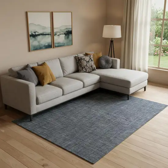 Blue Hand Woven Area Rug Photo 1