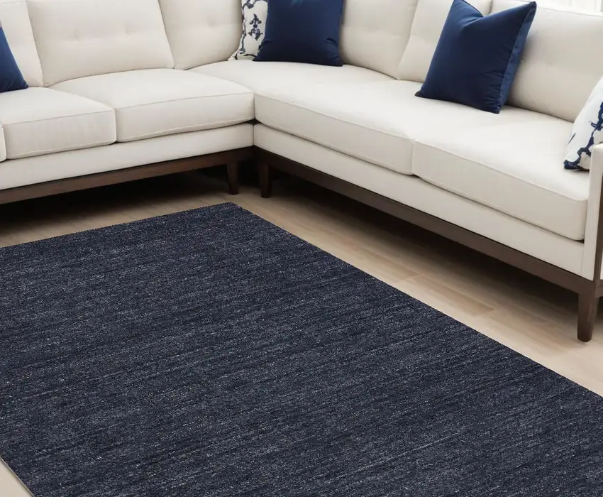 Blue Hand Woven Area Rug Photo 1
