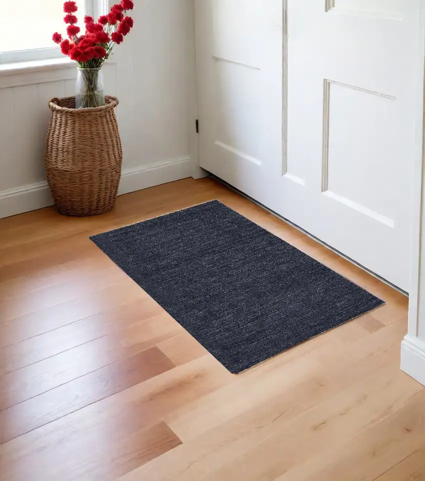 Blue Hand Woven Area Rug Photo 1