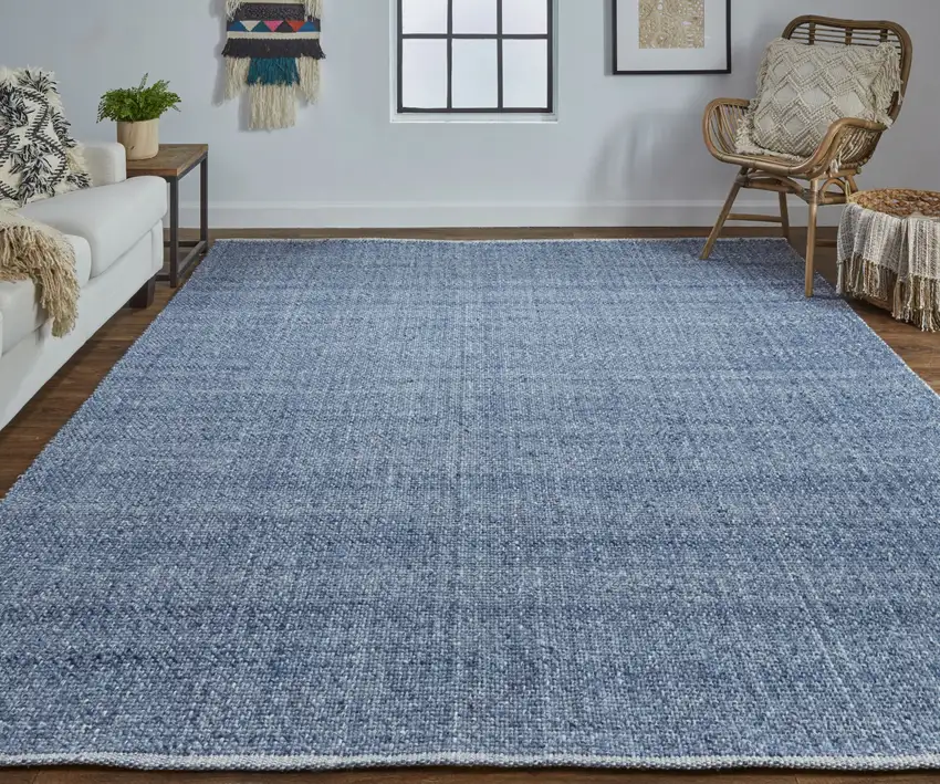 Blue Hand Woven Area Rug Photo 6