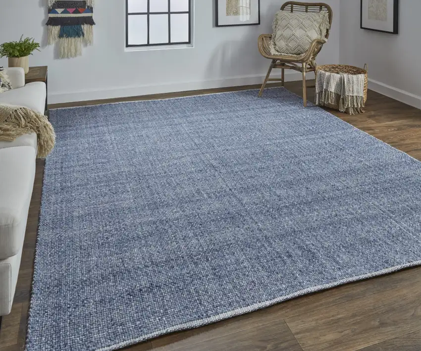 Blue Hand Woven Area Rug Photo 7