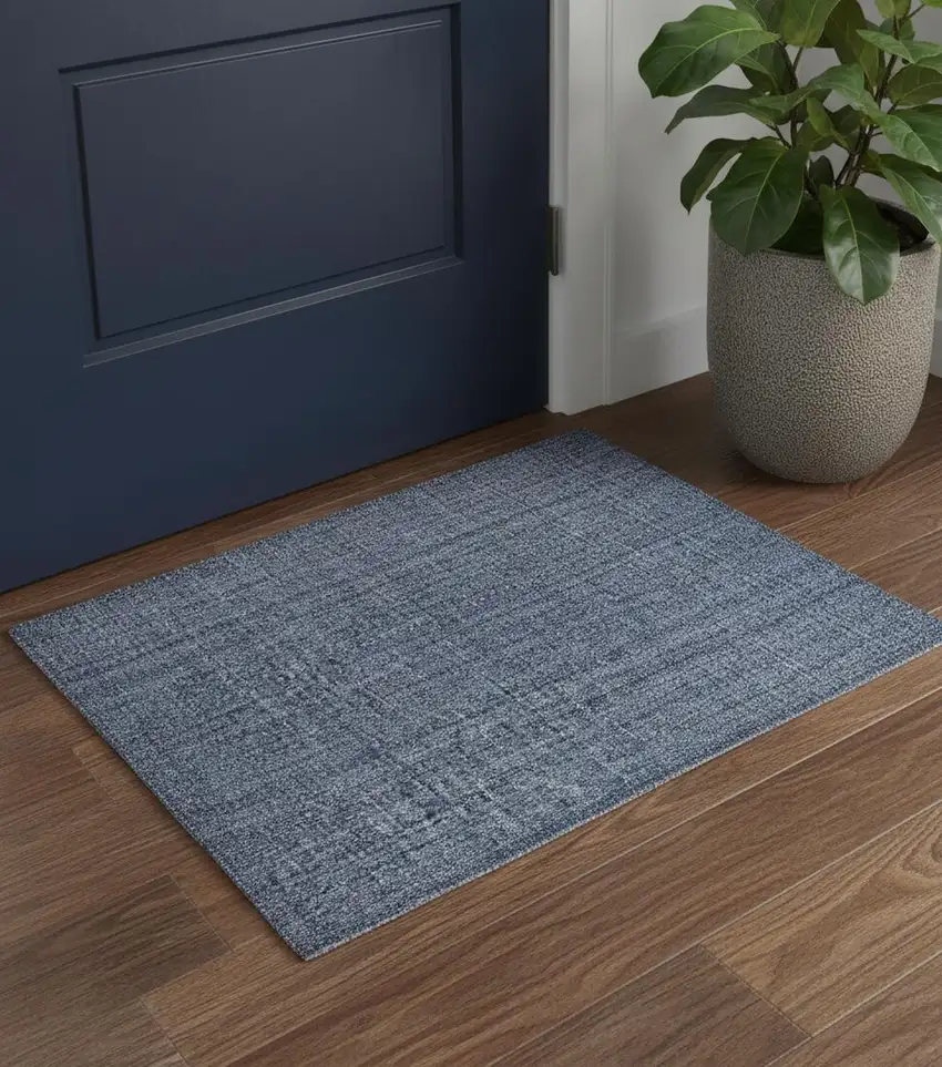 Blue Hand Woven Area Rug Photo 1