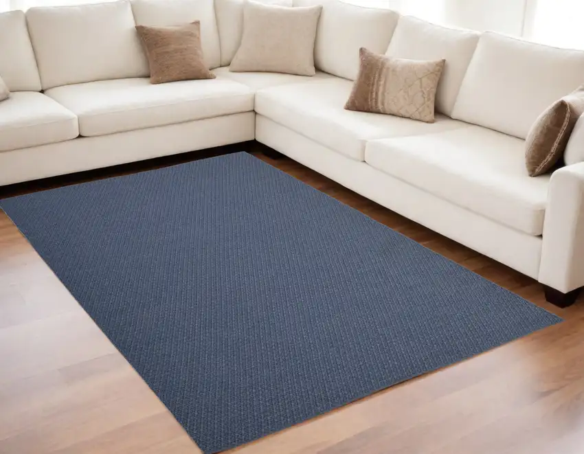 Blue Hand Woven Area Rug Photo 1