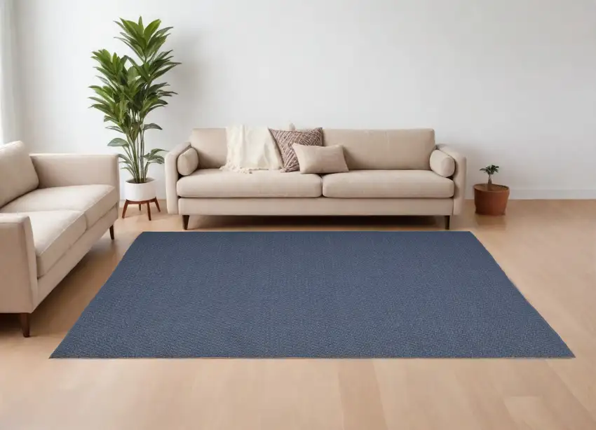 Blue Hand Woven Area Rug Photo 1